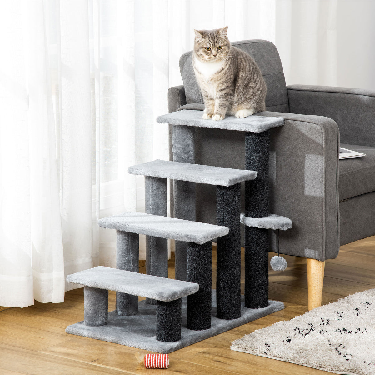 Cat Tree with Steps & Scratching Post