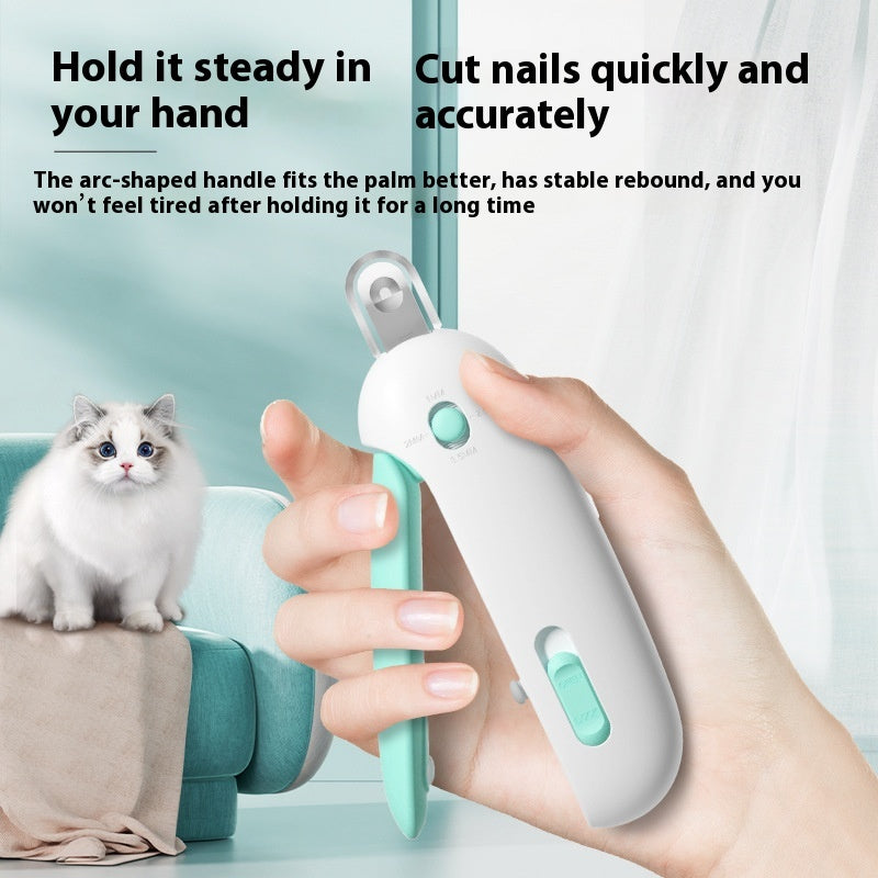 Cat Nail Clippers with Safety Guard & Built-In File
