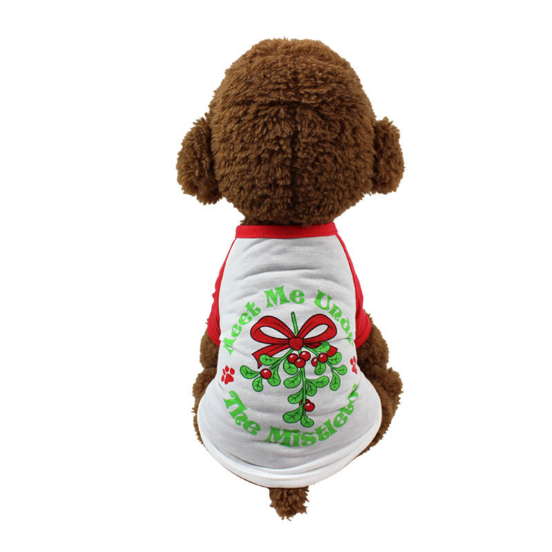 Christmas Print Pet T-Shirt - 11 Festive Styles