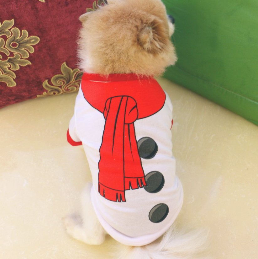 Christmas Print Pet T-Shirt - 11 Festive Styles