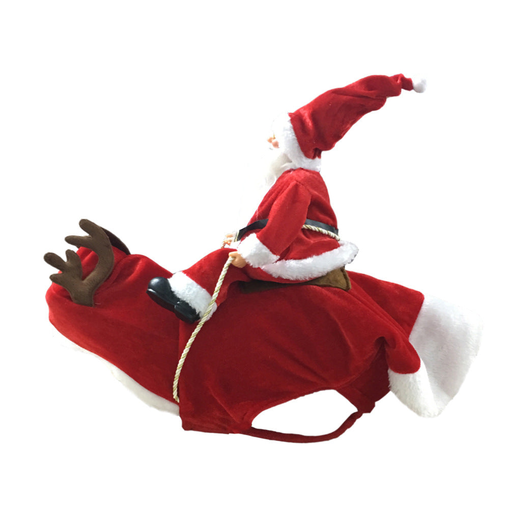 Santa Rider Christmas Costume for Medium & Large Dogs