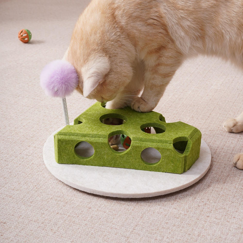 Cat Puzzle Box with Balls & Spring Wand