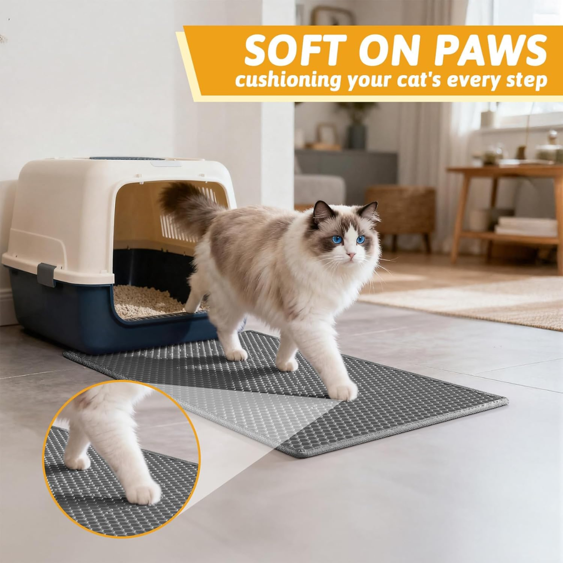 Double-Layer Cat Litter Trapping Mat