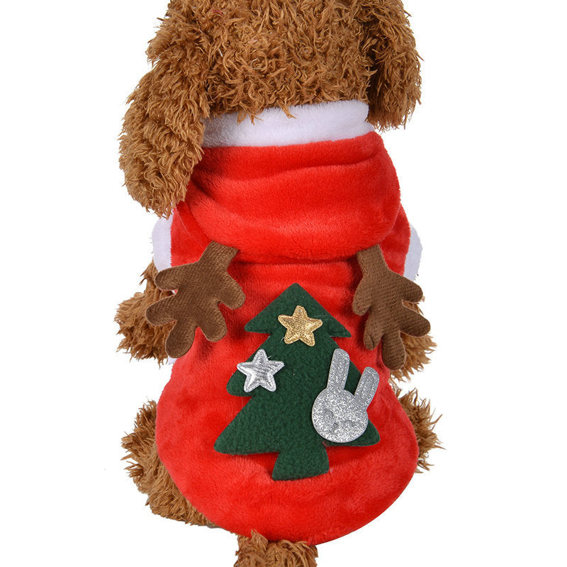Santa Claus Hooded Coat for Small Dogs