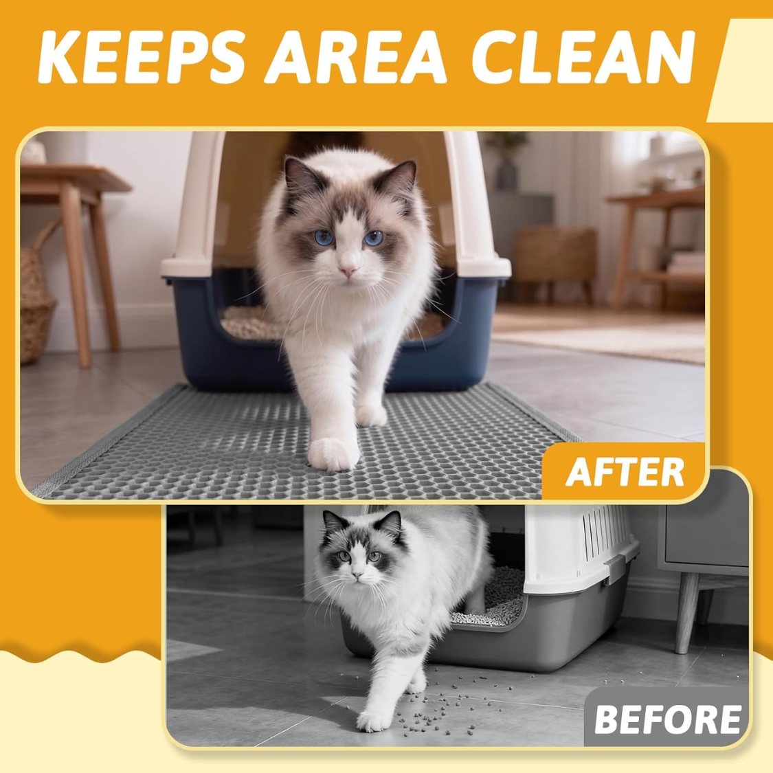 Double-Layer Cat Litter Trapping Mat