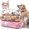 Soft Fleece Pet Blankets – 3 Pack