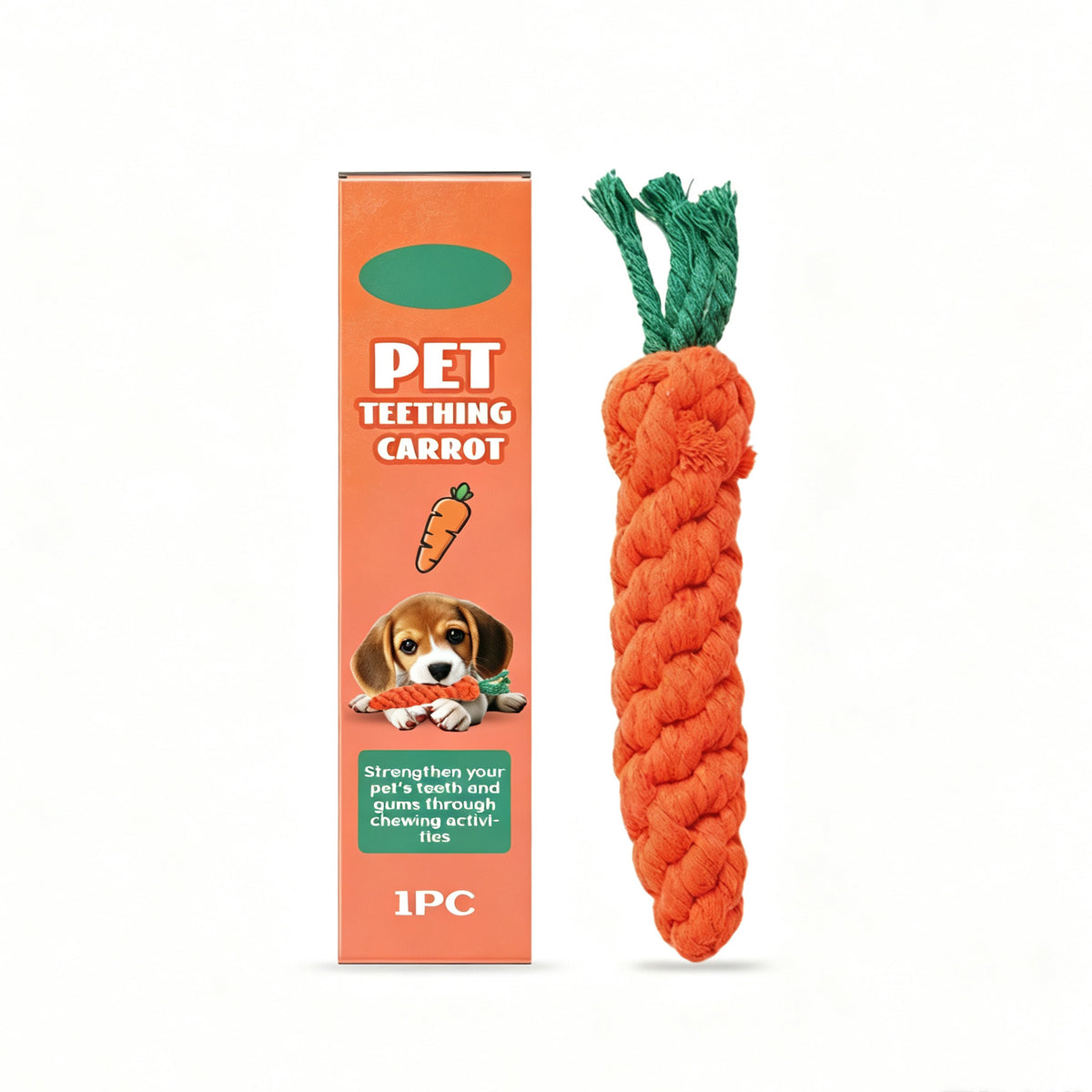 Cotton rope carrot chew toy