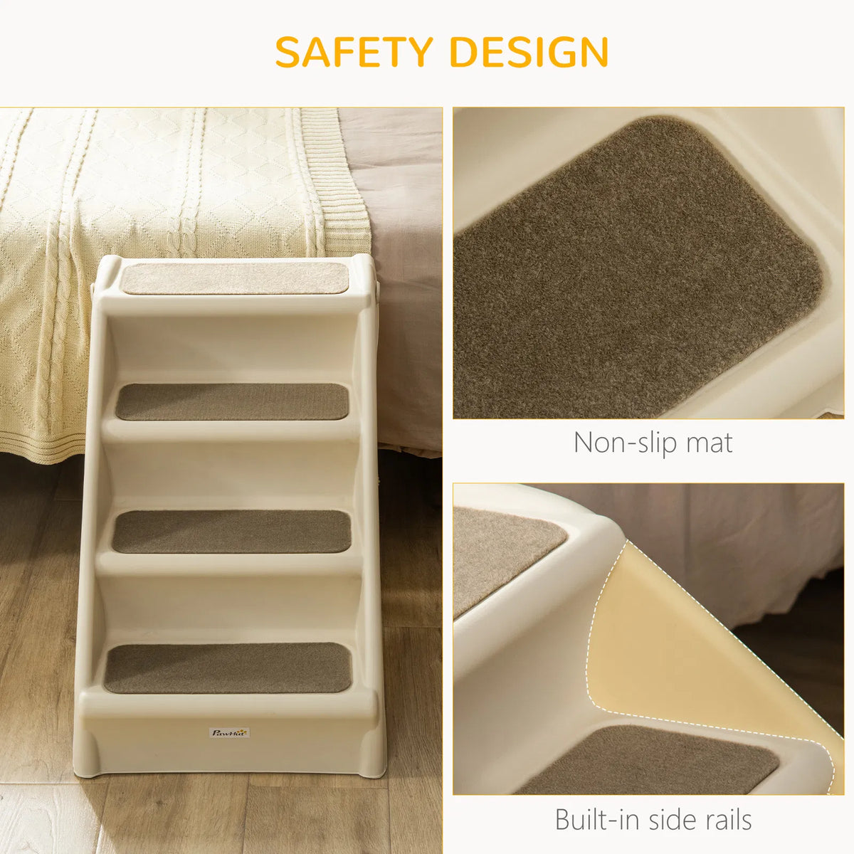 Foldable 4-Step Dog Stairs