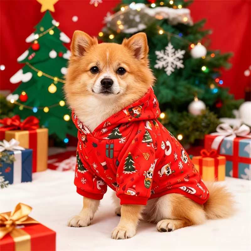 Christmas Dog Hoodie – Sizes up to 4XL for Large Dogs