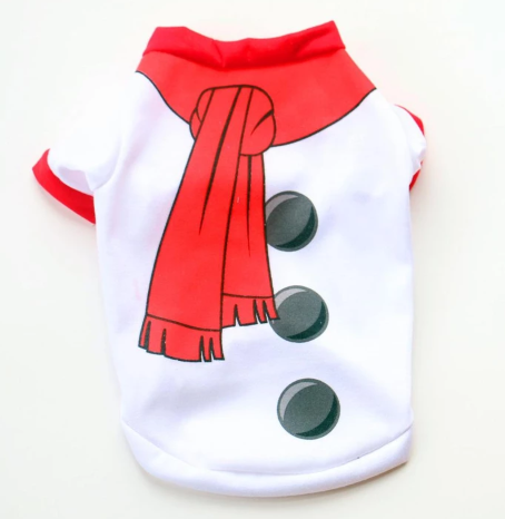 Christmas Print Pet T-Shirt - 11 Festive Styles