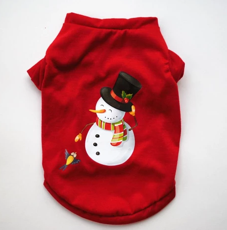 Christmas Print Pet T-Shirt - 11 Festive Styles
