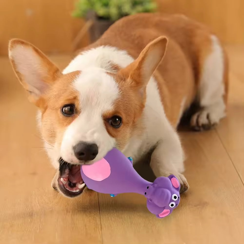 Squeaky Latex Animal Dog Toys – 4 Pack
