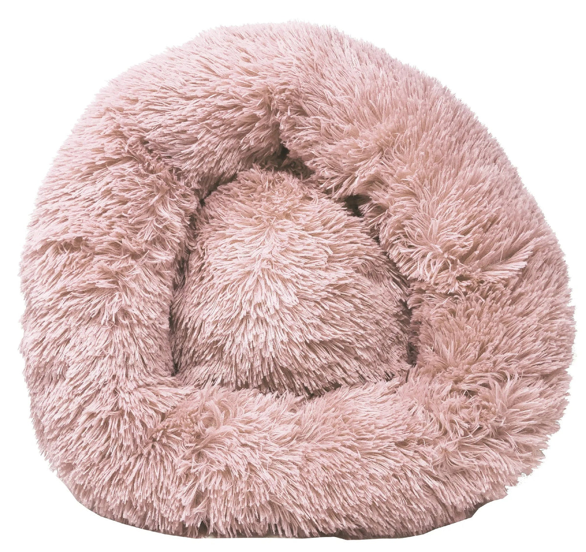 Premium plush round dog and cat bed