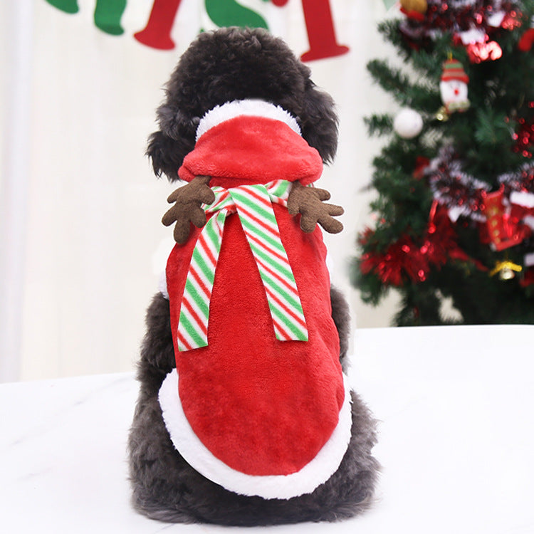 Reindeer Hooded Christmas Sweater for Dogs
