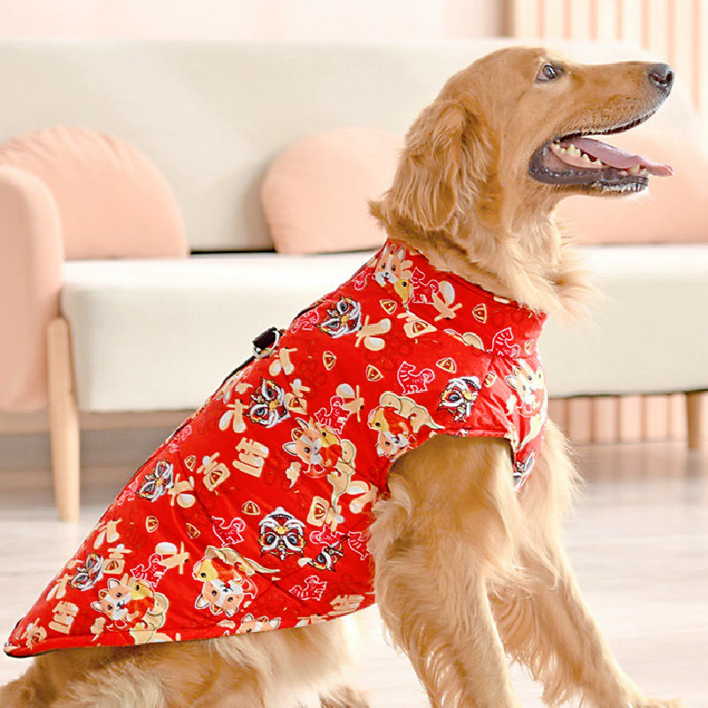 Christmas Padded Dog Vest – Sizes up to 7XL for Large Breeds