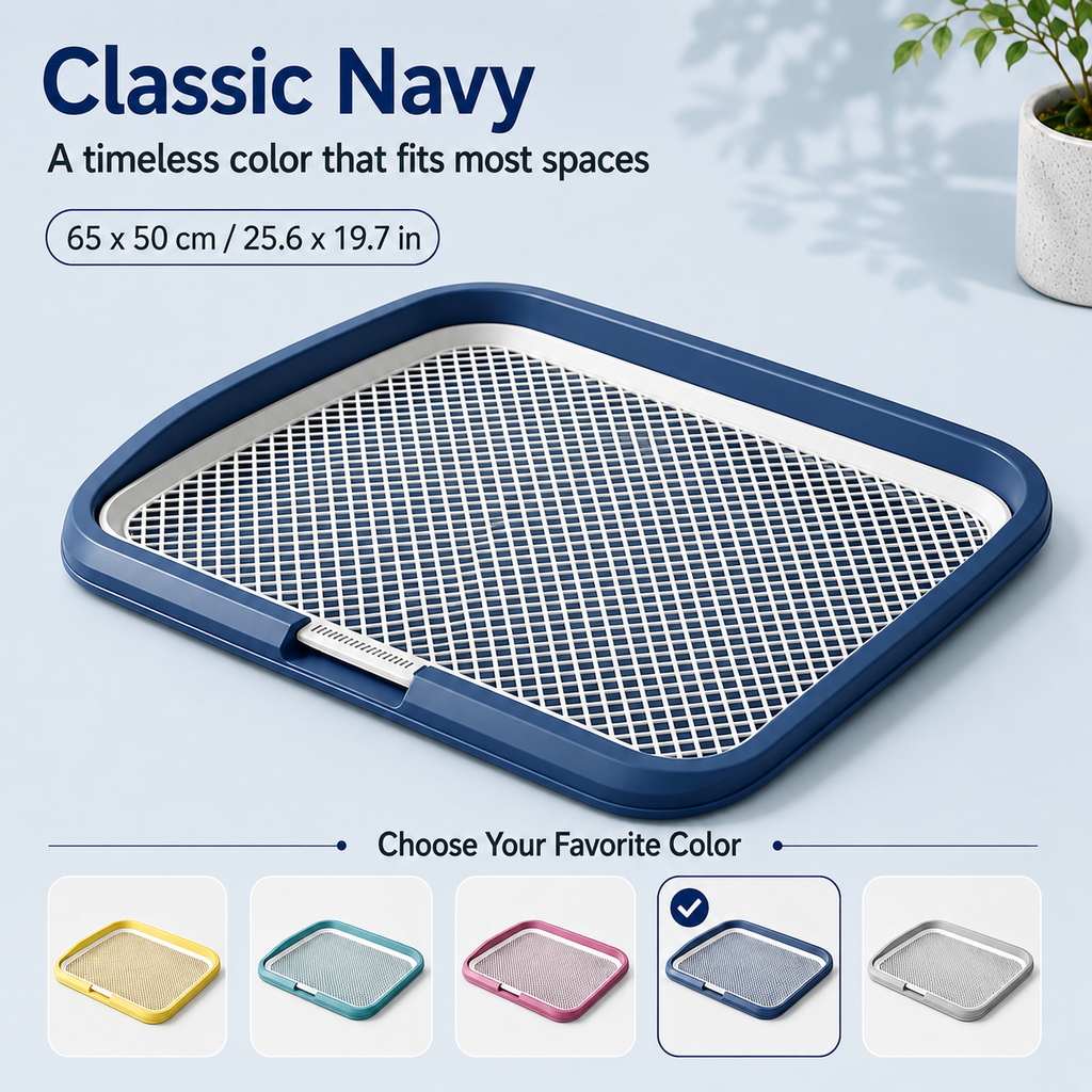 Navy blue potty tray