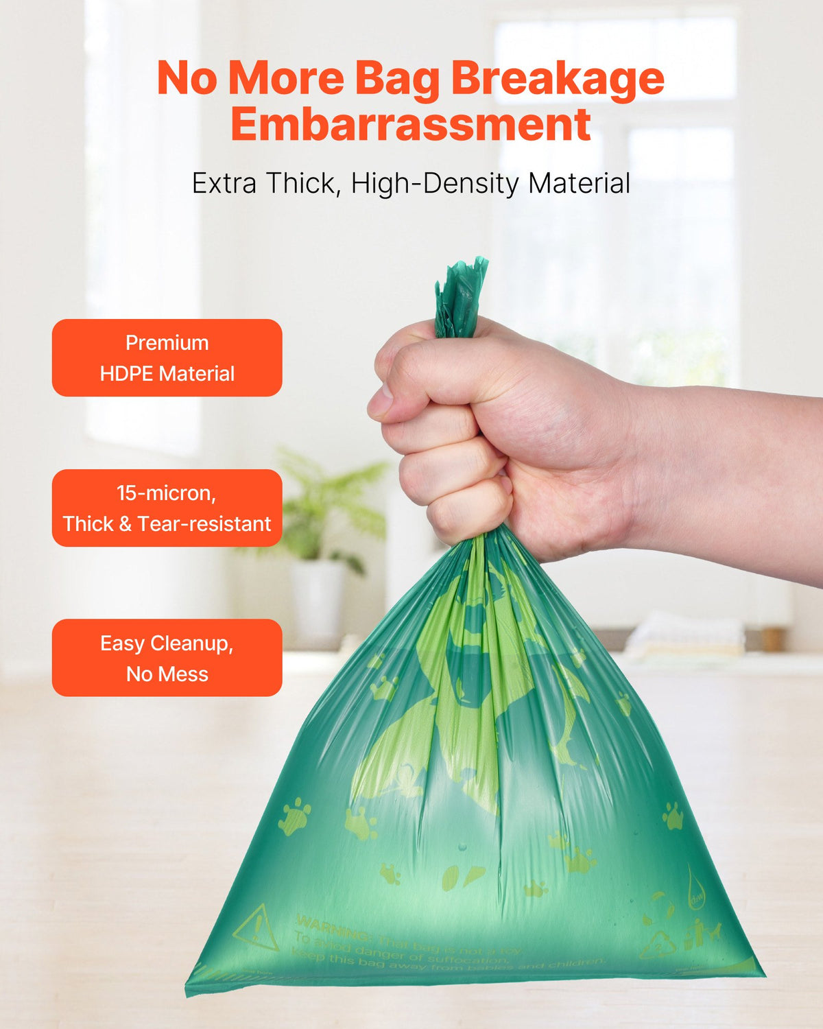 Thick leak-proof poop bag