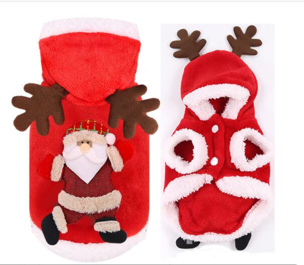 Santa Claus Hooded Coat for Small Dogs