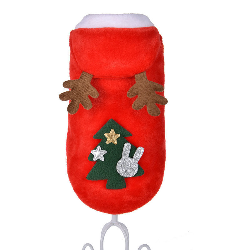 Santa Claus Hooded Coat for Small Dogs