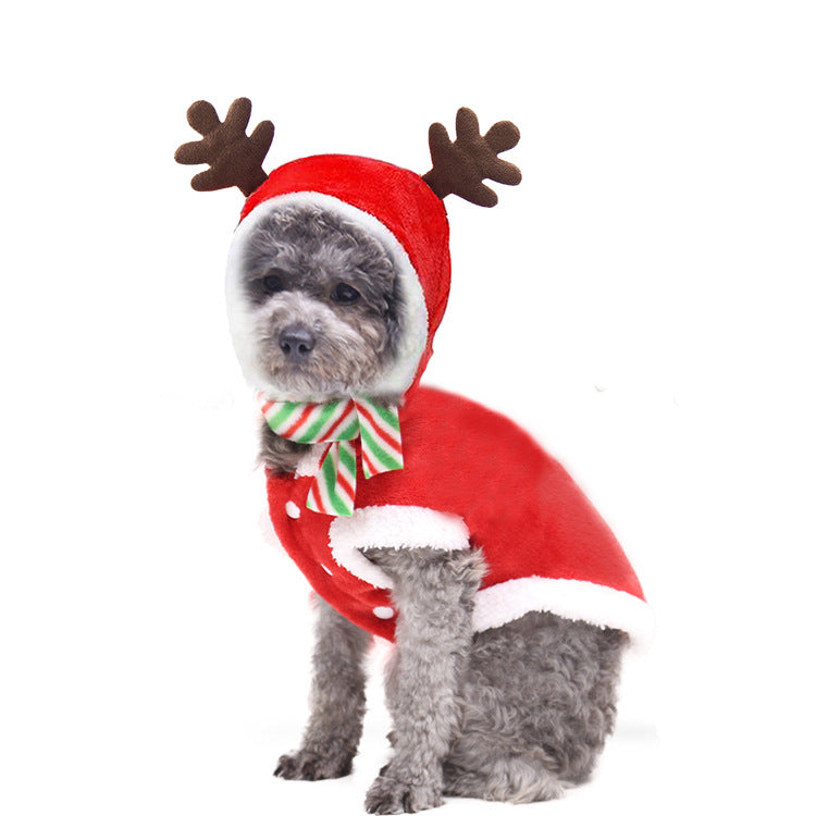 Reindeer Hooded Christmas Sweater for Dogs