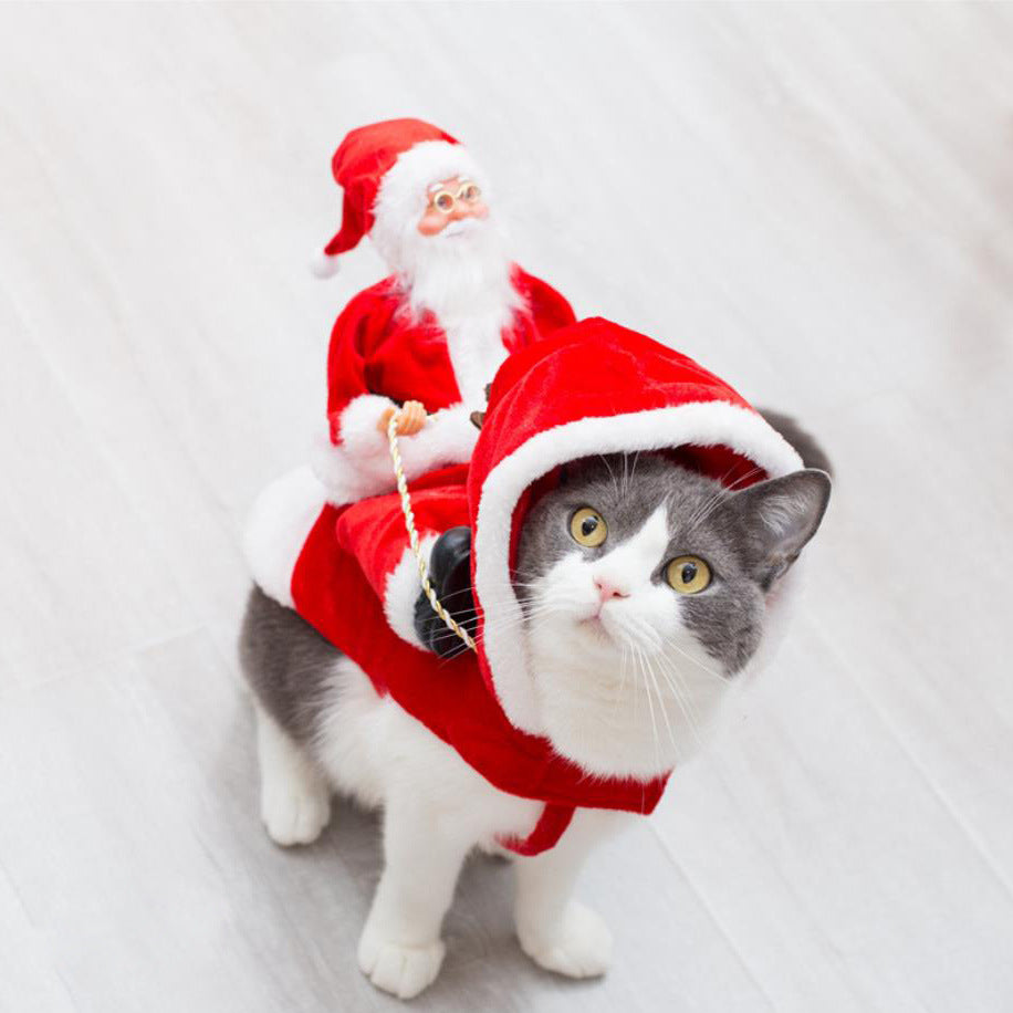 Elf & Santa Two-Leg Christmas Costume for Dogs