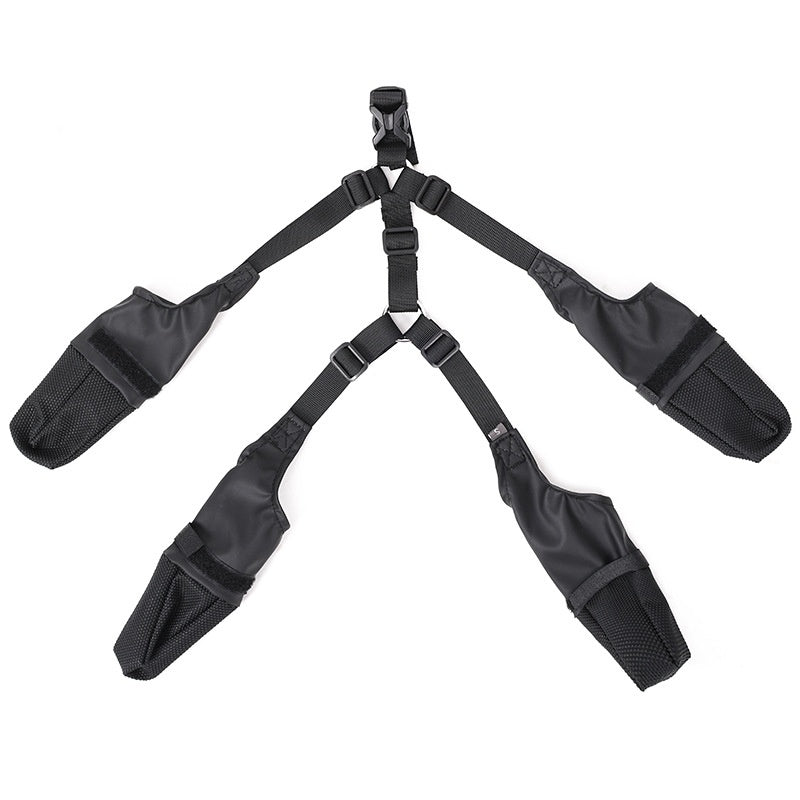 Waterproof Dog Boots with Leg Straps – Set of 4