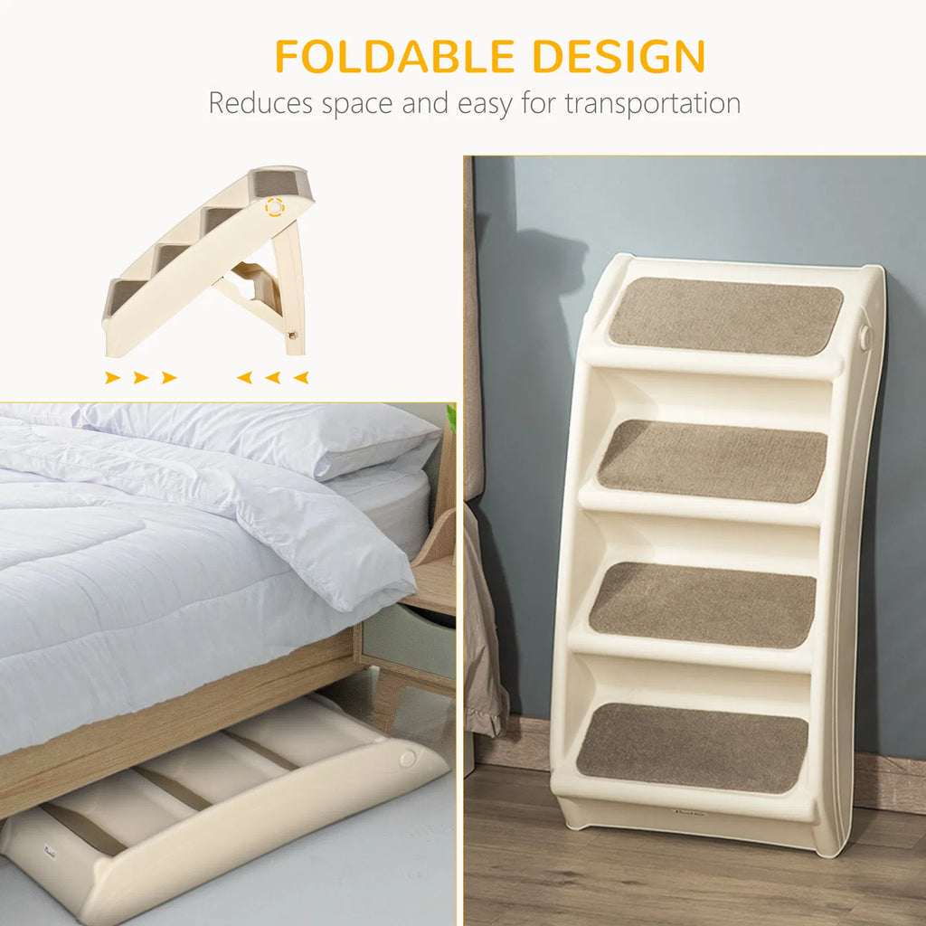 Foldable 4-Step Dog Stairs