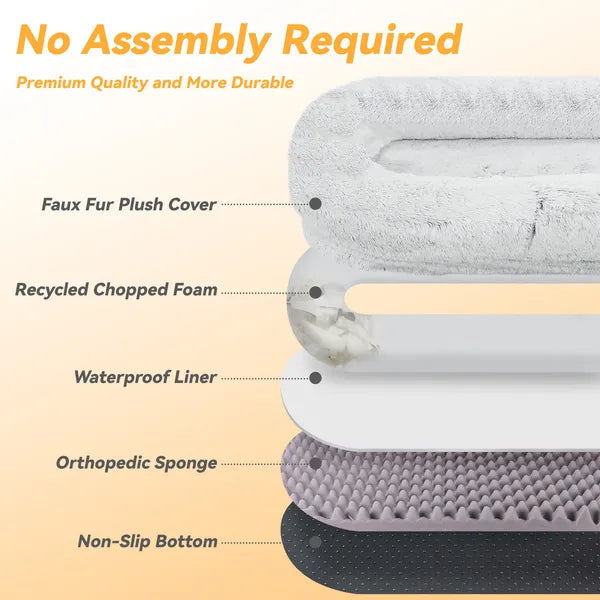 Human dog bed layers