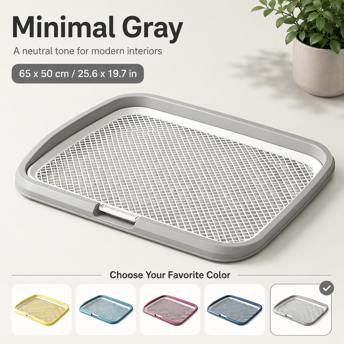 Grey potty tray