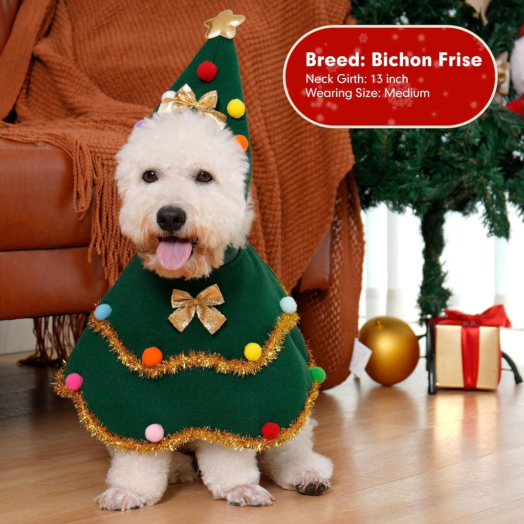 Festive Green Christmas Costume for Cats & Dogs