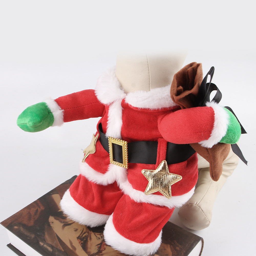 Santa Costume with Headband for Cats & Dogs
