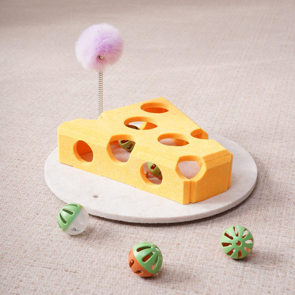 Cat Puzzle Box with Balls & Spring Wand