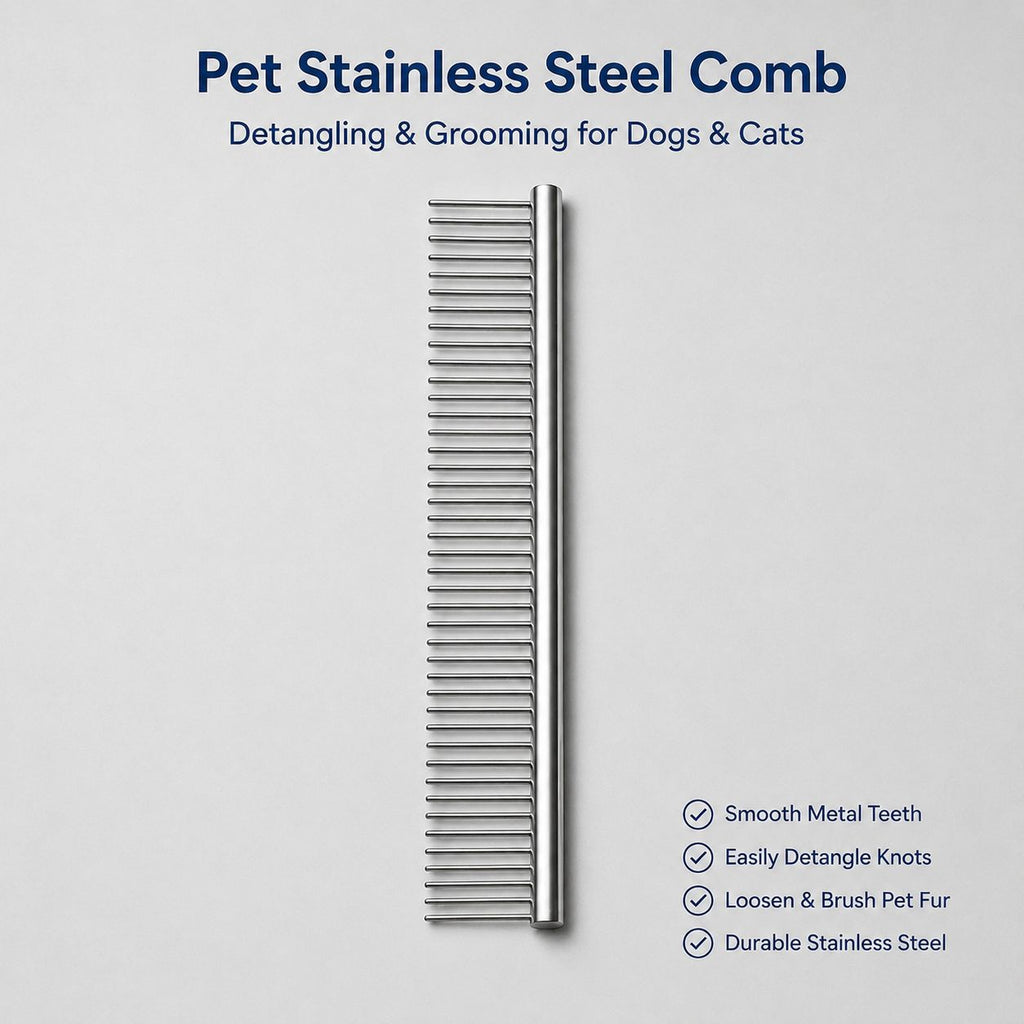 4-in-1 Pet Grooming Scissors Kit with Comb & Case