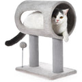 Cat scratching post with tunnel bed