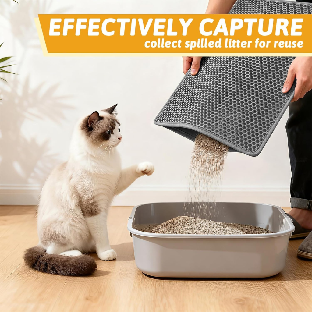 Double-Layer Cat Litter Trapping Mat