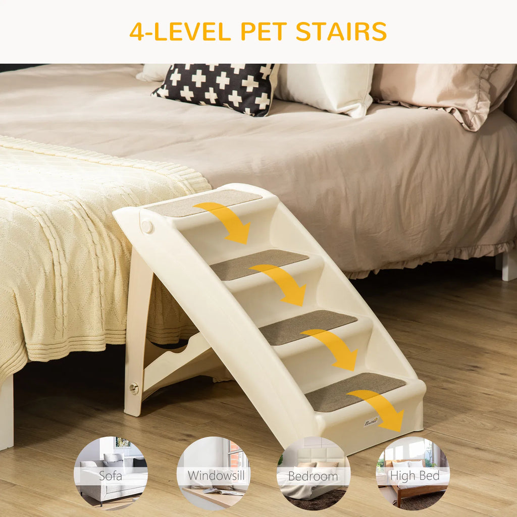 Foldable 4-Step Dog Stairs