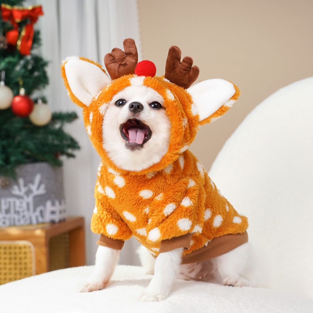 Reindeer Fleece Costume for Dogs & Cats