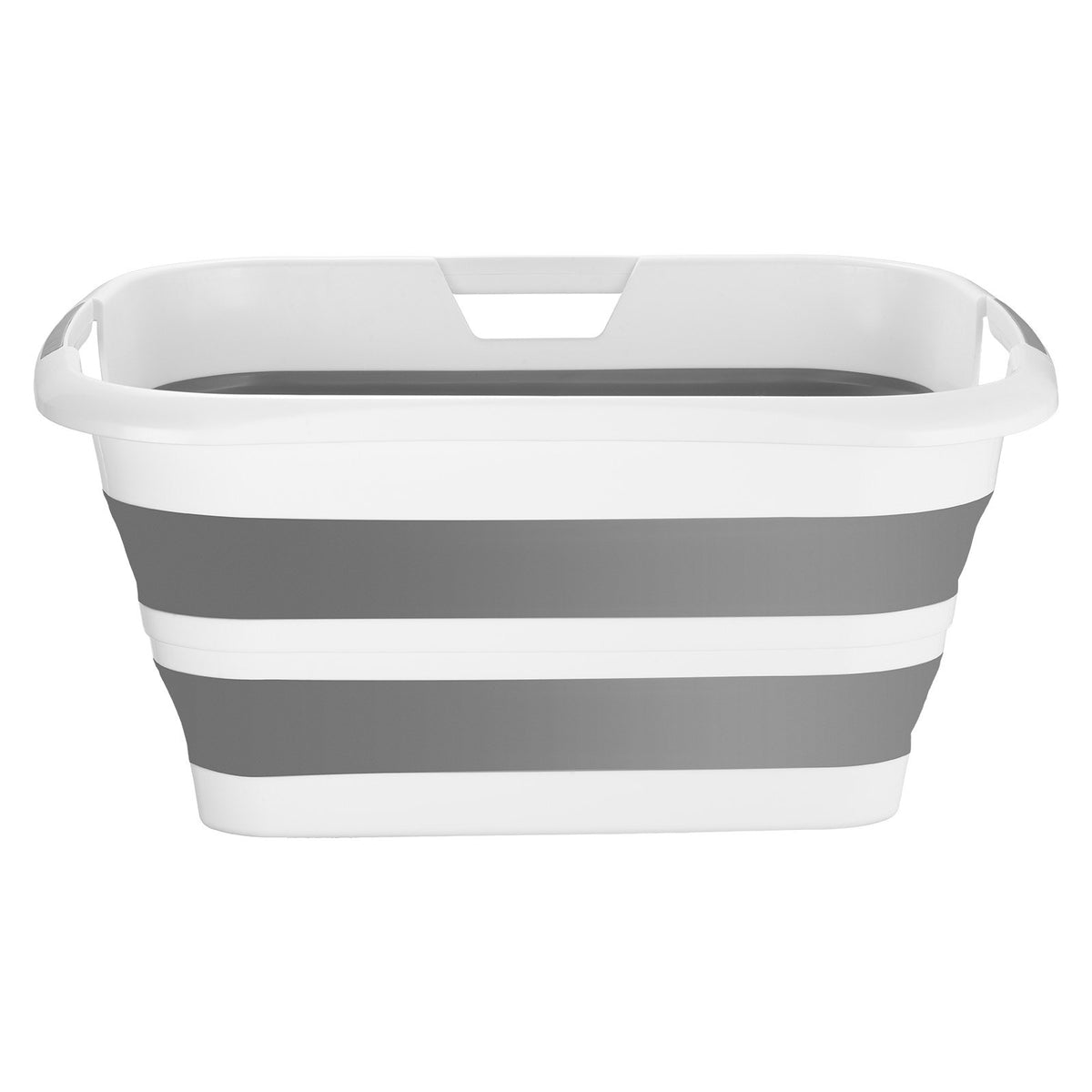 Collapsible pet bathtub, gray and white