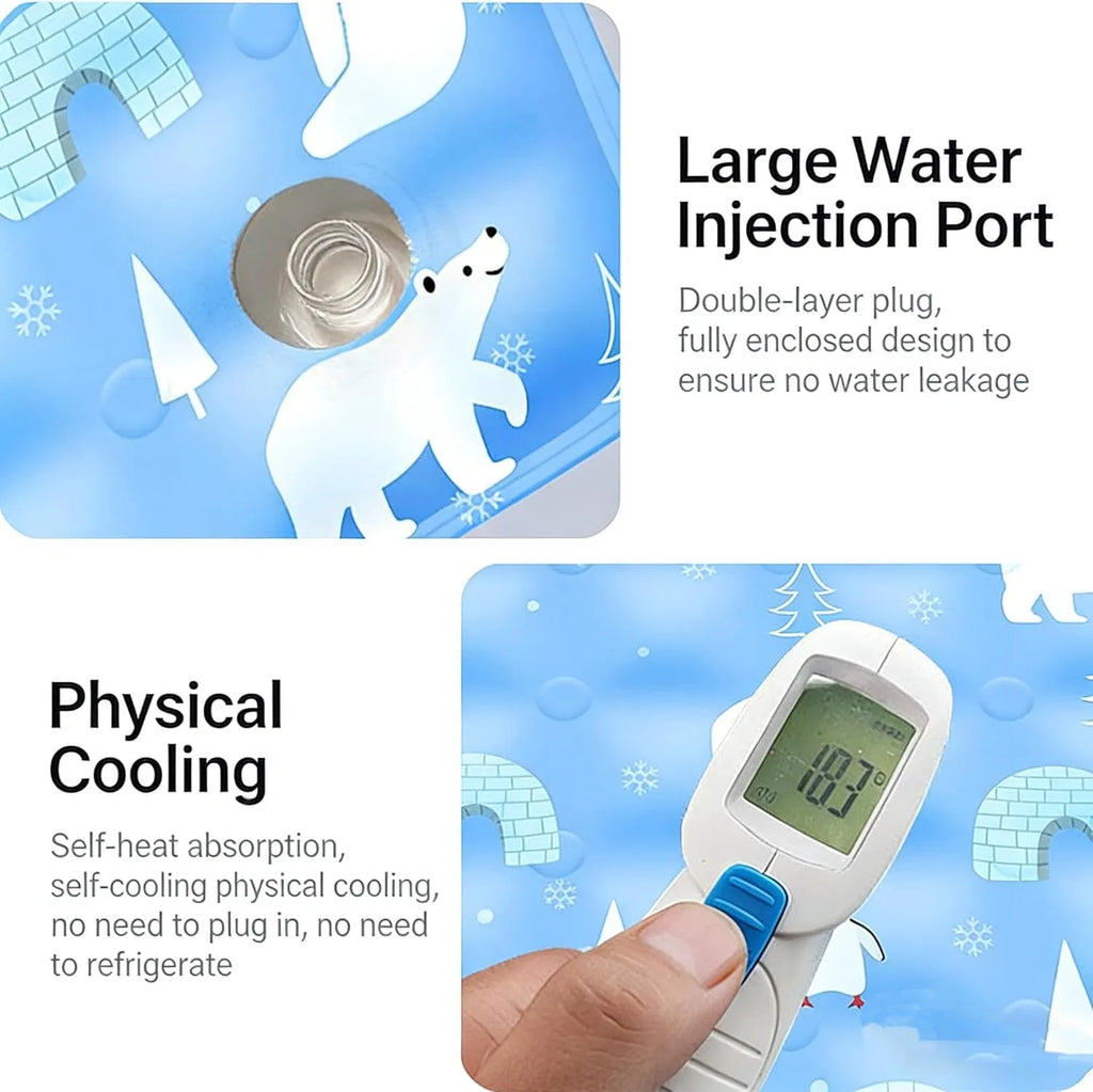 Cooling mat water fill port