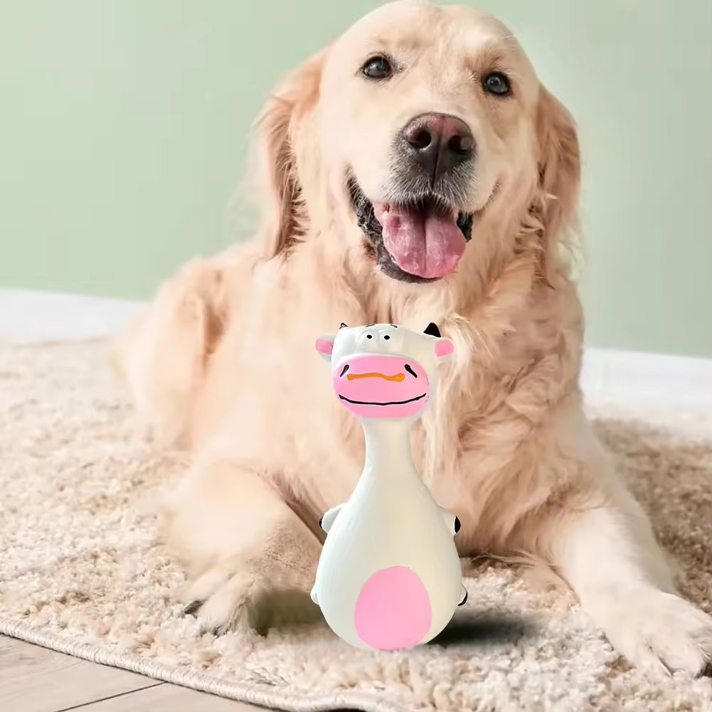 Squeaky Latex Animal Dog Toys – 4 Pack