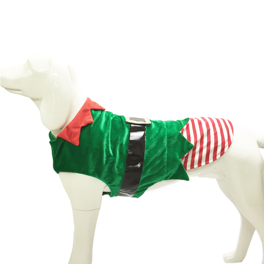Elf & Santa Two-Leg Christmas Costume for Dogs