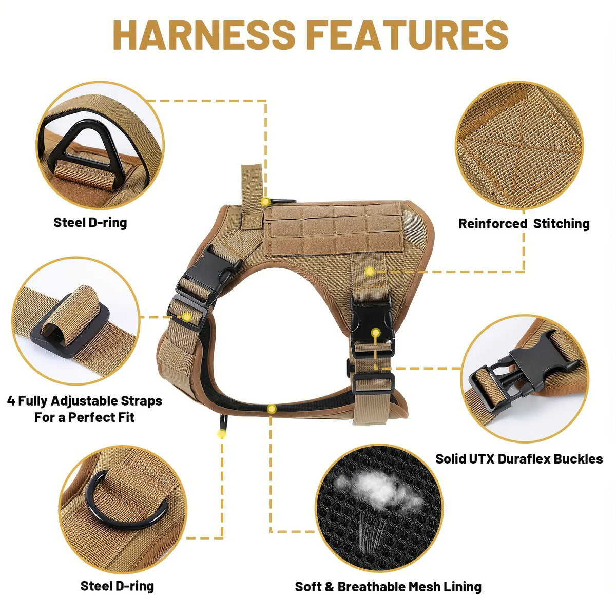 Tactical No-Pull Dog Harness with Handle