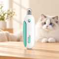 Cat nail clipper with safety guard and built-in file