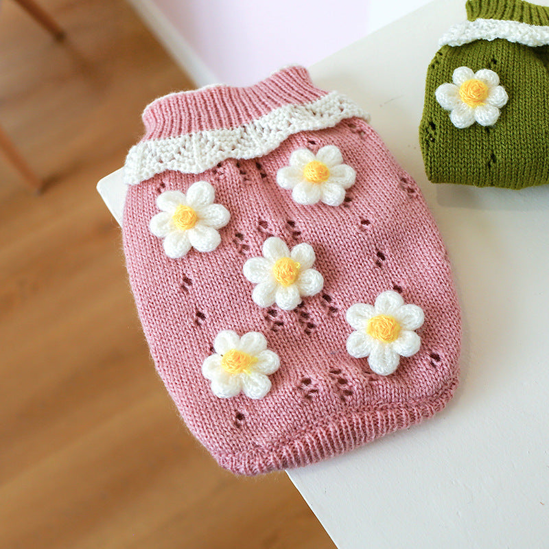 Pink and green flower sweaters