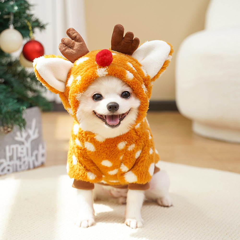 Reindeer Fleece Costume for Dogs & Cats