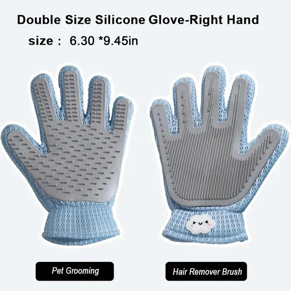 2-in-1 Pet Grooming Glove – Deshedding & Hair Remover