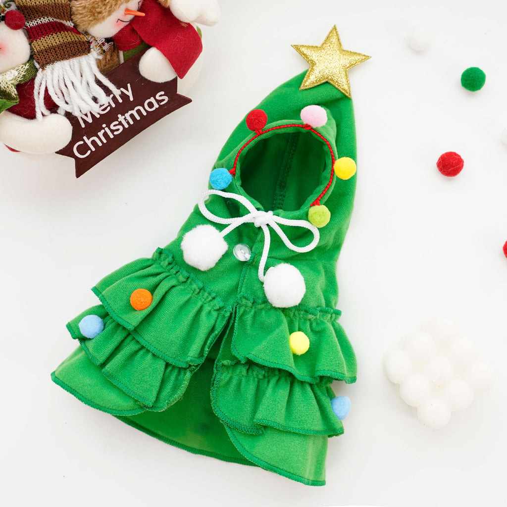 Two-Tone Christmas Cape & Shawl for Dogs & Cats