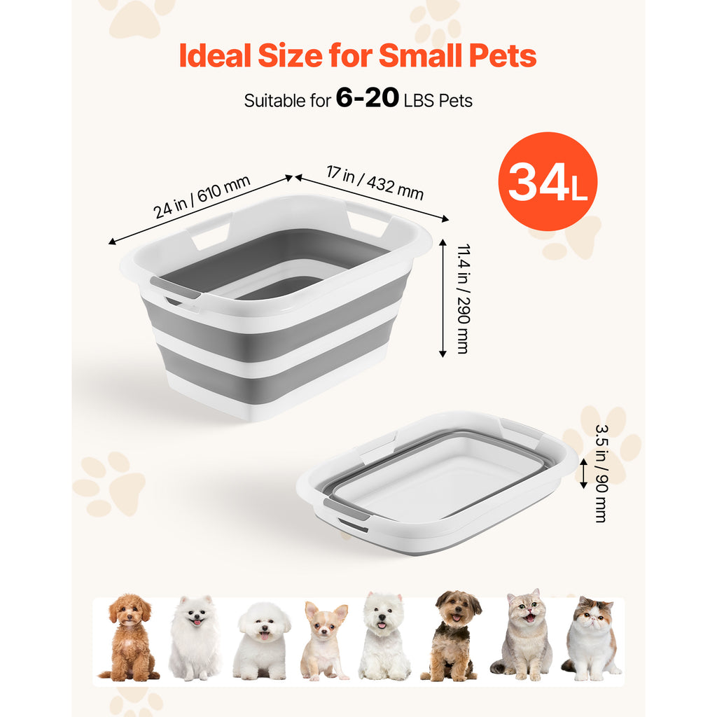 Pet bathtub size for small pets