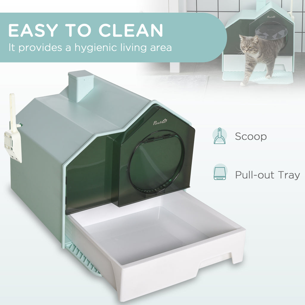 Easy-to-clean pull-out tray