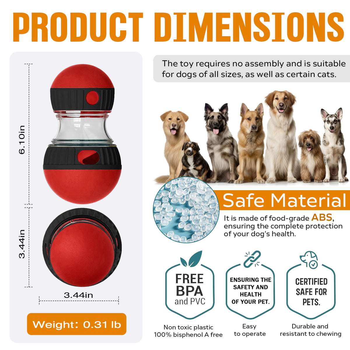 Treat Dispensing Dog Puzzle Ball